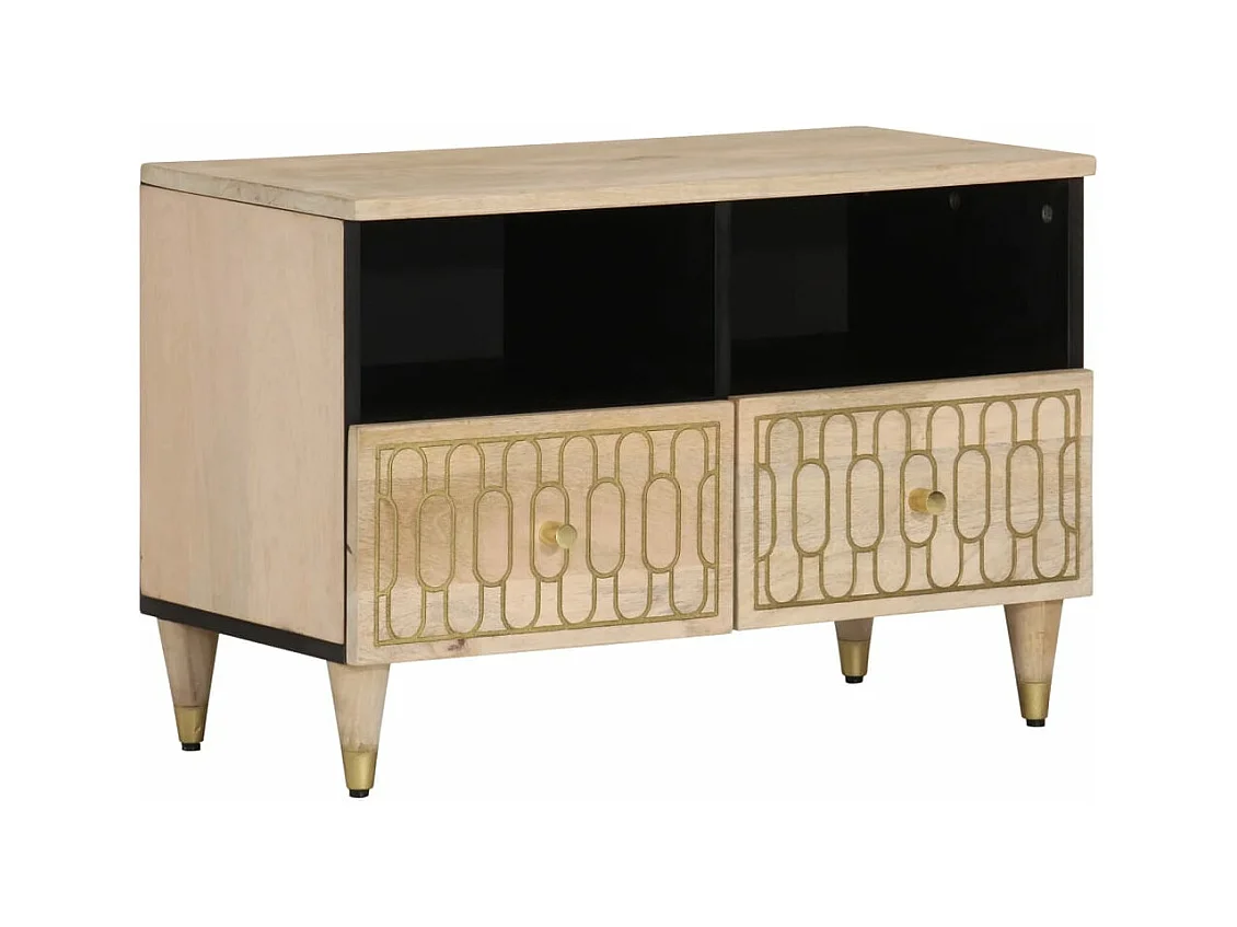 Tv-meubel 70x33x46 cm massief mangohout BE107755