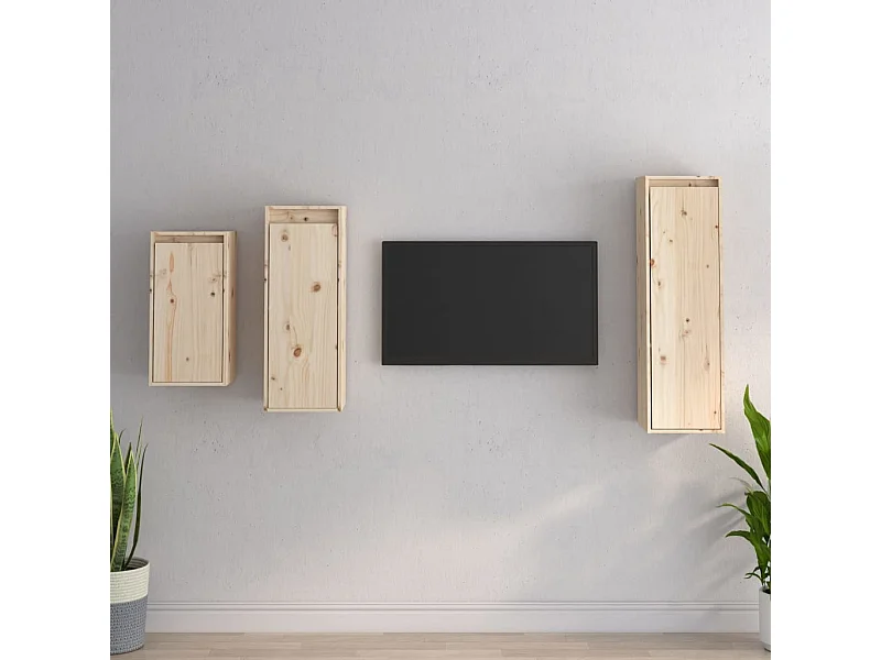 Tv-meubelen 3 st massief grenenhout BE262249