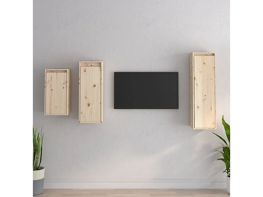 Tv-meubelen 3 st massief grenenhout BE262249