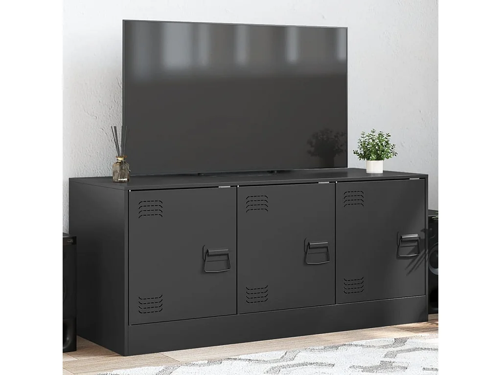 Móvel de TV 99x39x44 aço preto PT954848