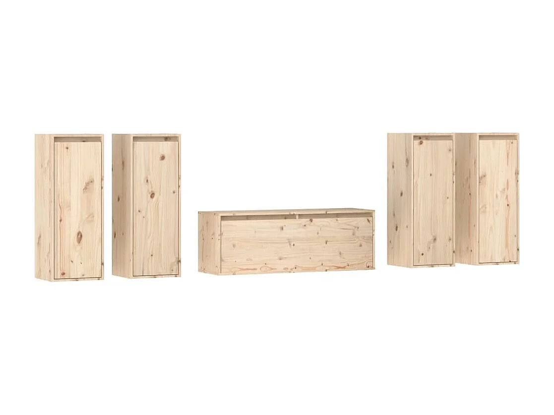 Meubles TV 5 pcs Bois massif de pin FR13654
