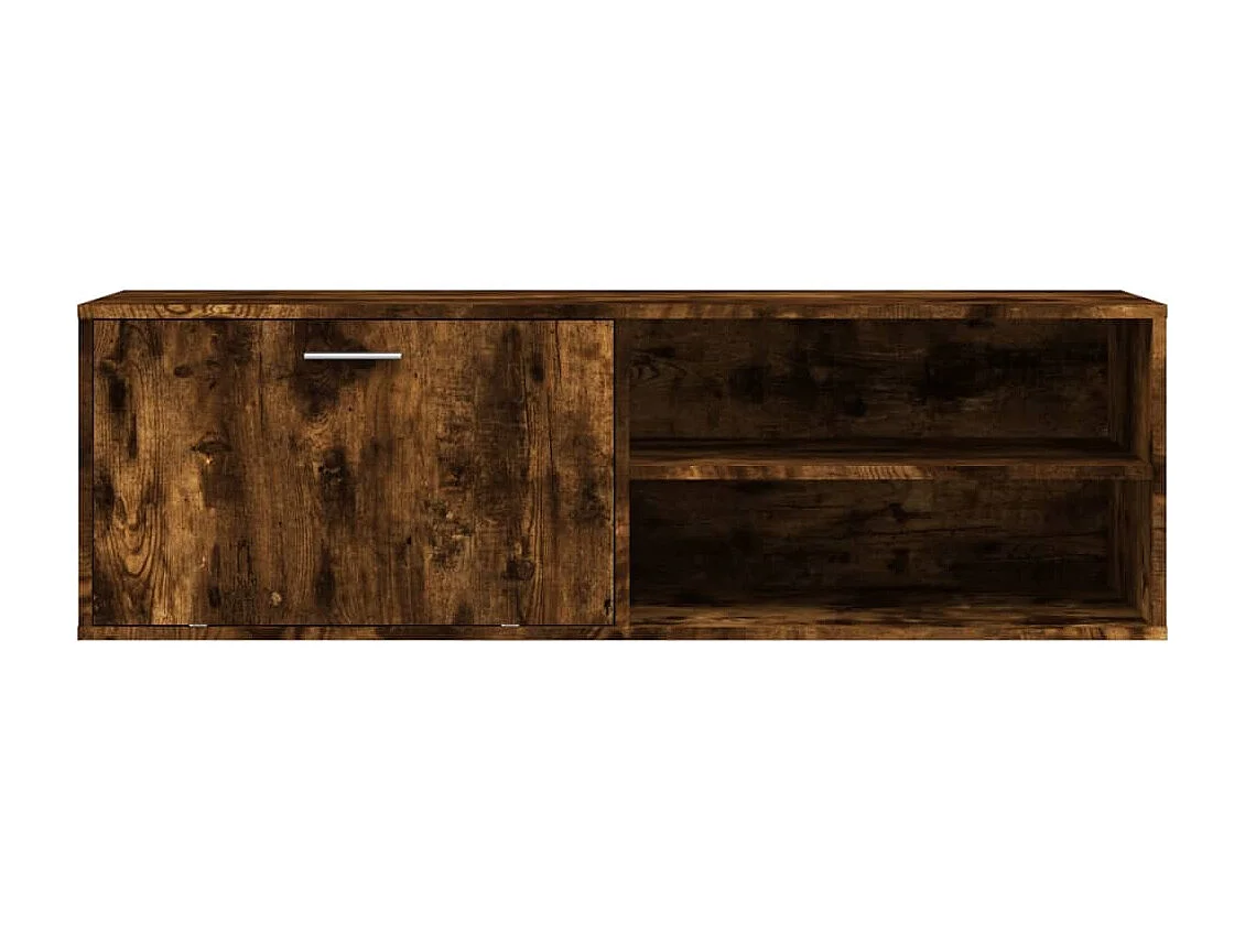 Meuble TV chêne fumé 120x34x37 cm bois d'ingénierie FR40983