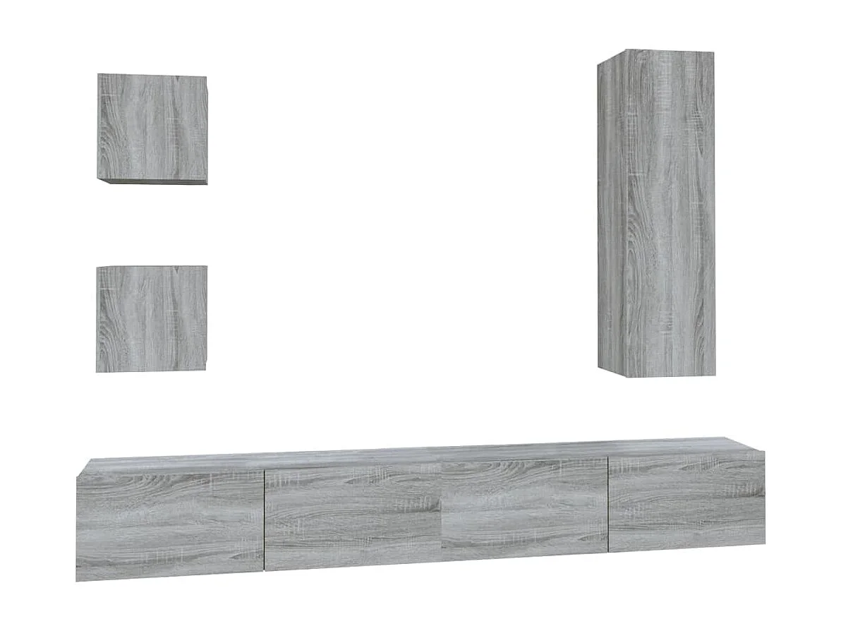 Meubles TV 5 pcs Sonoma gris Bois d'ingénierie FR85529