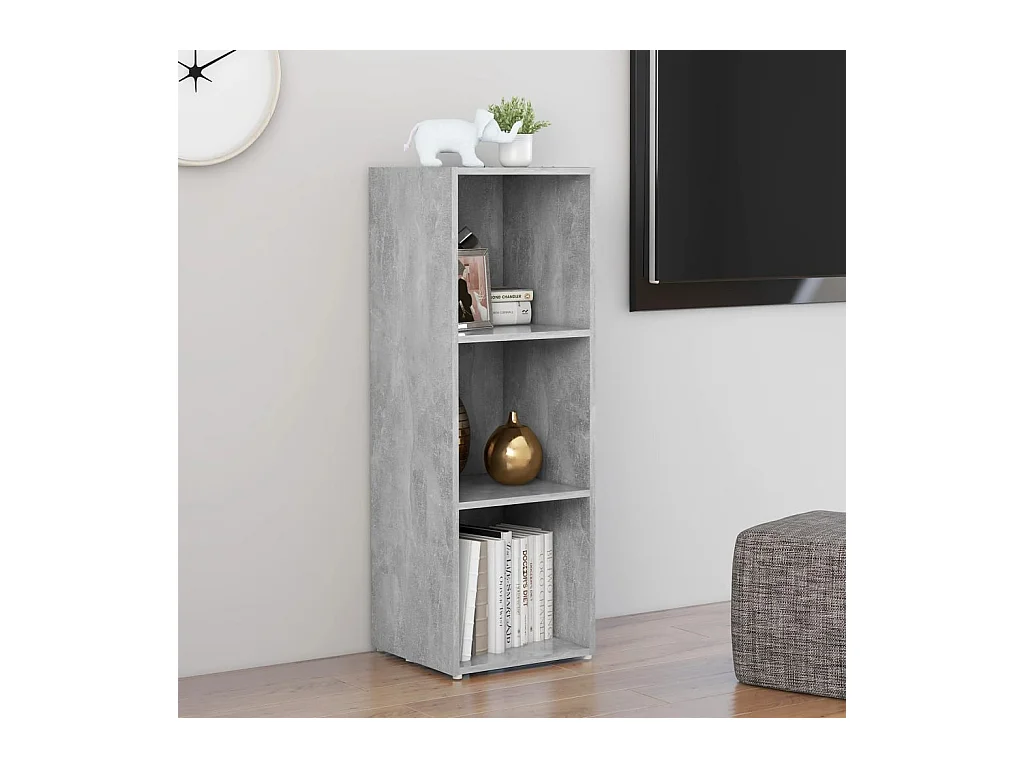 Tv-meubel 107x35x37 cm bewerkt hout betongrijs BE233785