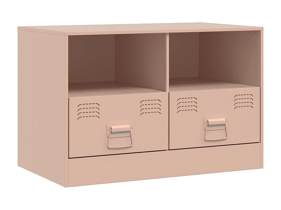 Meuble TV rose 67x39x44 cm acier FR71428