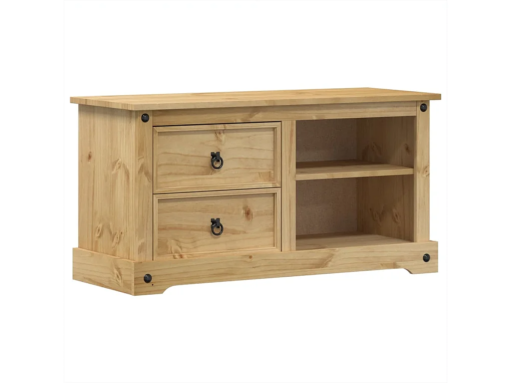 Meuble TV Corona 100x40x52 cm bois de pin massif FR82934