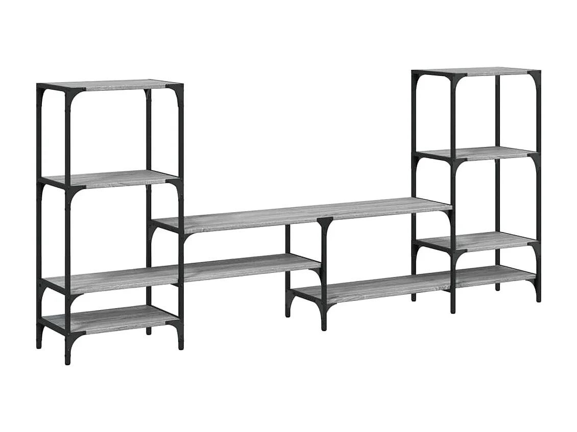 Meuble TV sonoma gris 206,5x28,5x95 cm bois d'ingénierie FR95930