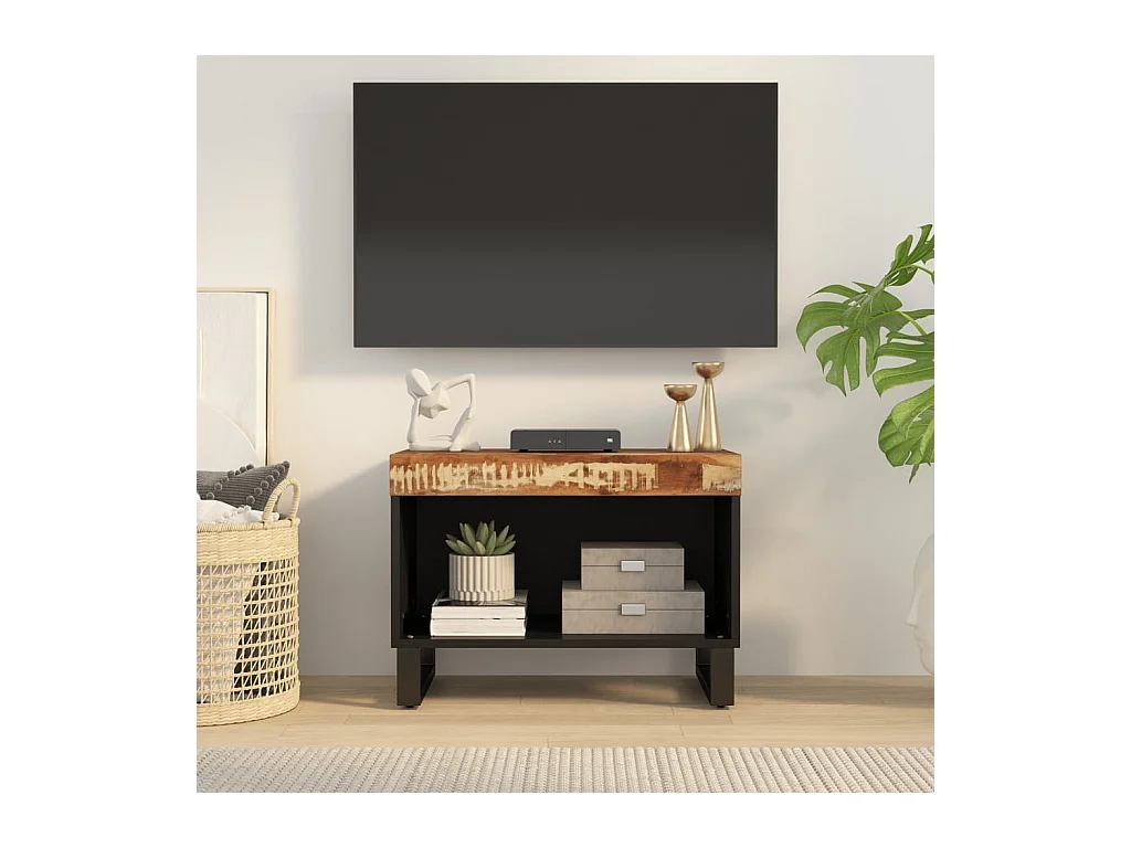 Meuble TV 60x33x43,5 cm bois massif de récupération FR43904