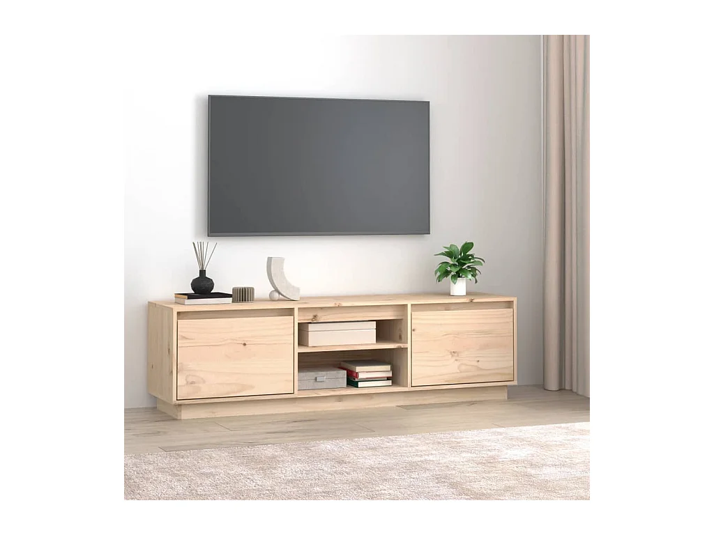 Meuble TV 140x35x40 cm Bois de pin massif FR41011