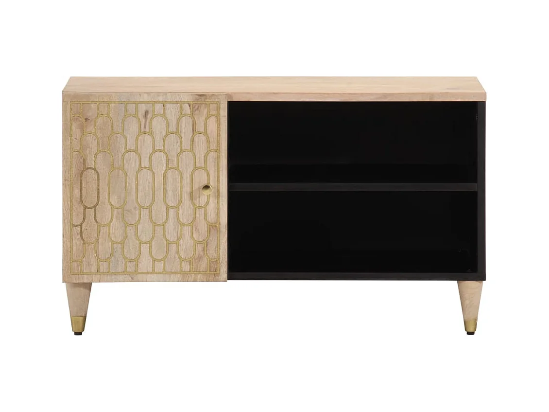 Meuble TV 80x31x46 cm bois massif de manguier FR29298