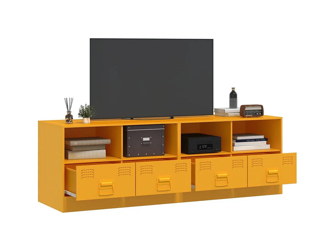Móveis de TV 2 pcs 67x39x44 cm aço amarelo mostarda PT912142