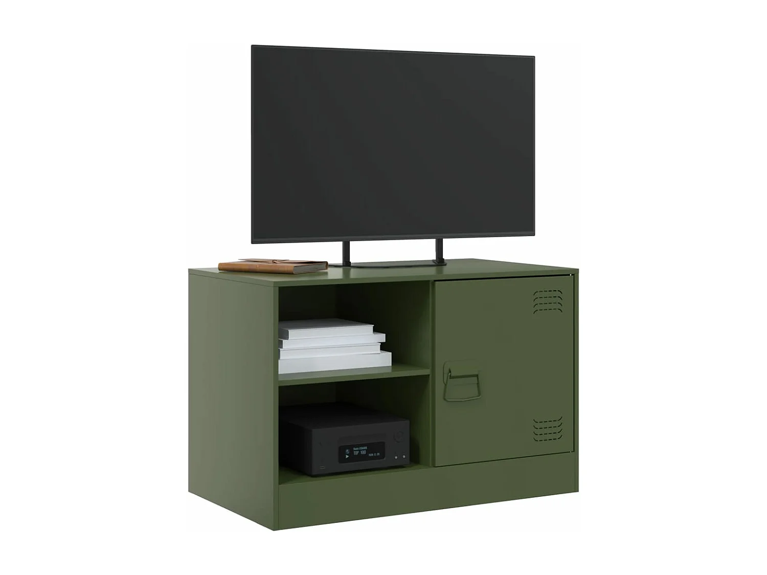 Muebles para TV 2 unidades acero verde oliva 67x39x44 cm ES861787