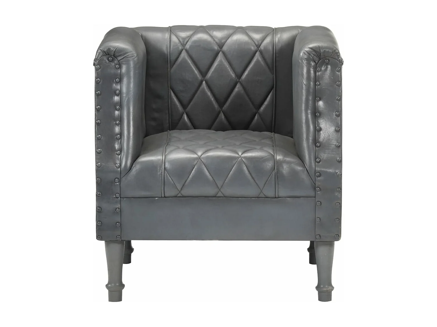 Fauteuil cabriolet Gris Cuir véritable de chèvre FR41184