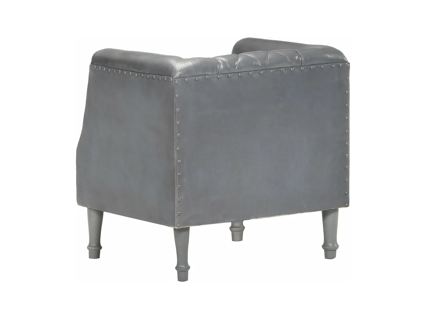 Fauteuil cabriolet Gris Cuir véritable de chèvre FR41184