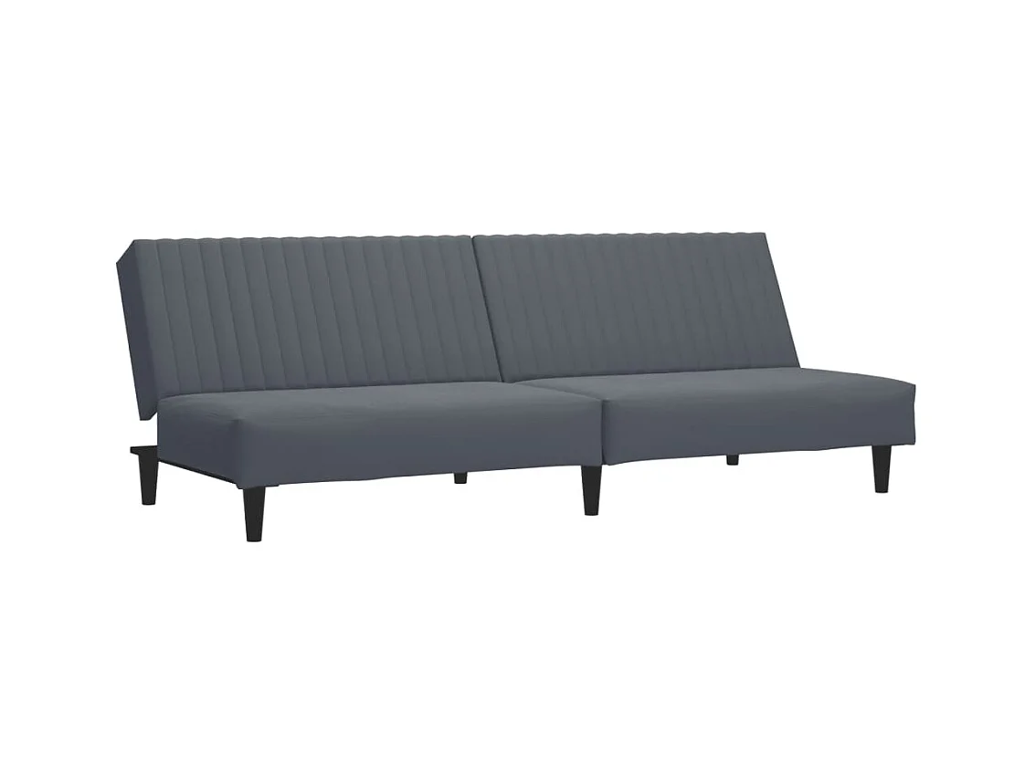 Ensemble de canapés 2 pcs gris foncé velours FR57993