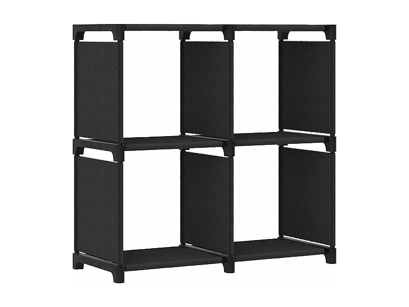 Unidade de prateleiras 4 cubos 69x30x72,5 cm tecido preto PT481380