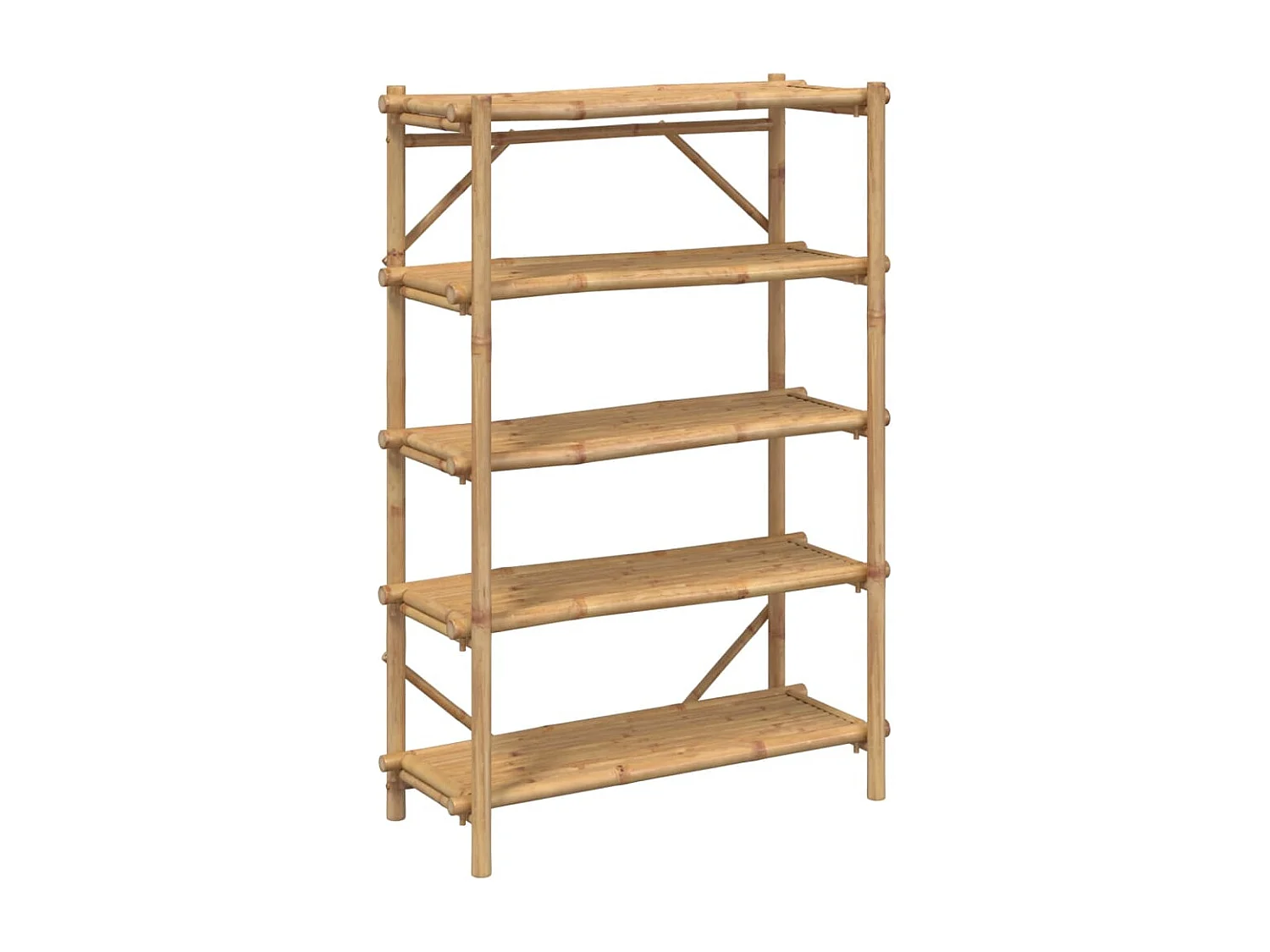 Estante com 5 prateleiras 100x40x150 cm bambu PT450664