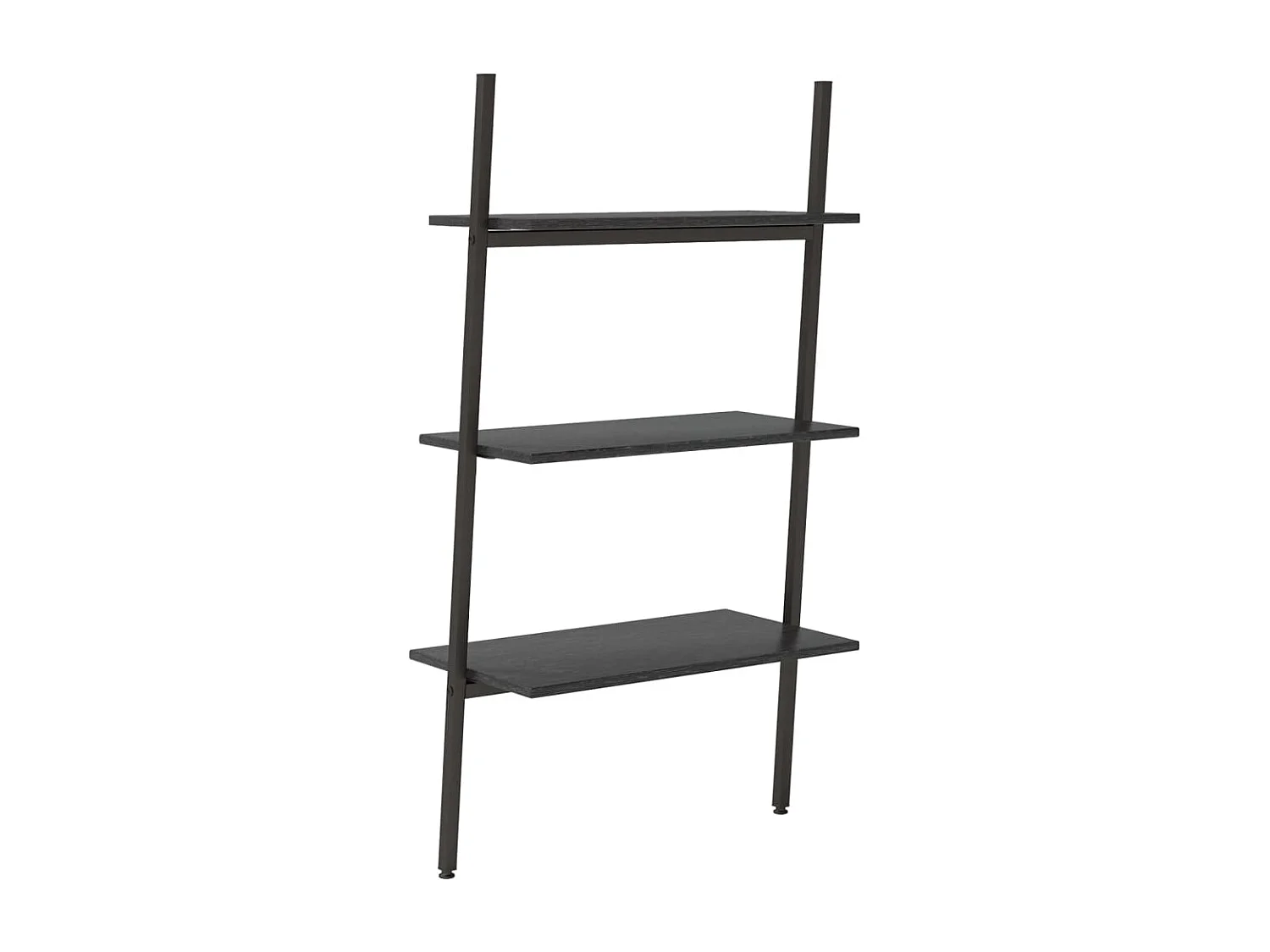 Estantería inclinada de 3 baldas negro 64x34x116 cm ES925157