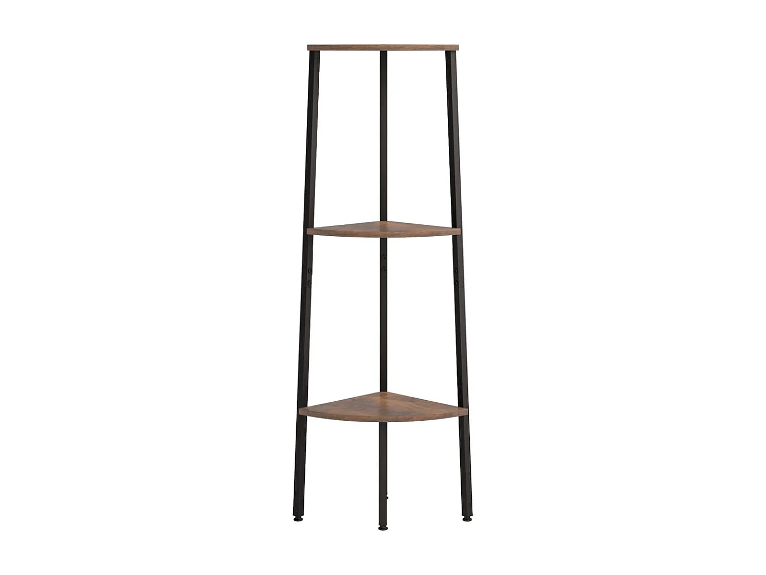 Hoekkastje met 3 schappen 45,5x31,5x120 cm donkerbruin en zwart BE885199