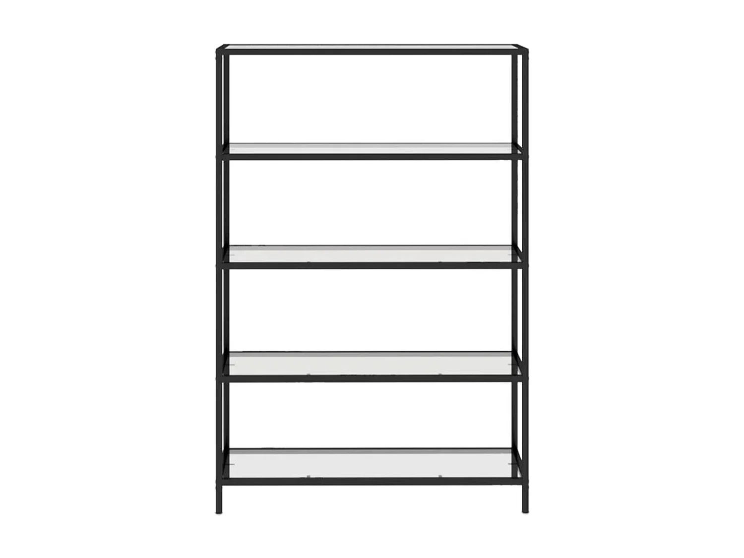 Schap 100x36x168 cm gehard glas transparant BE501193