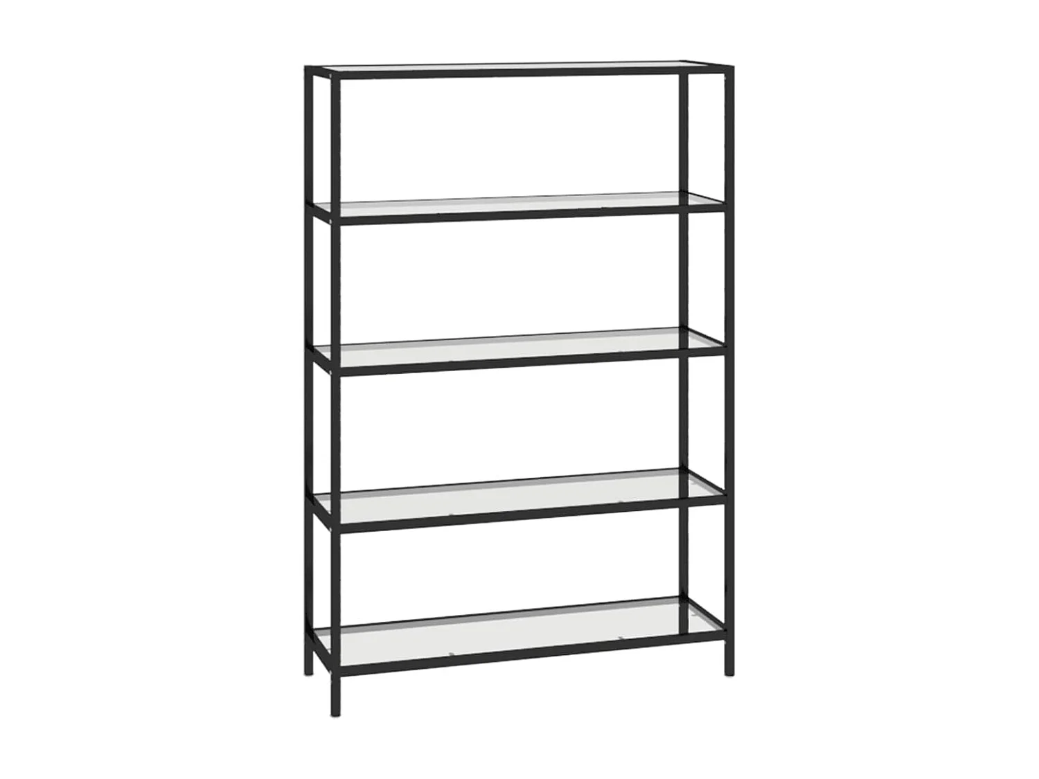 Schap 100x36x168 cm gehard glas transparant BE501193