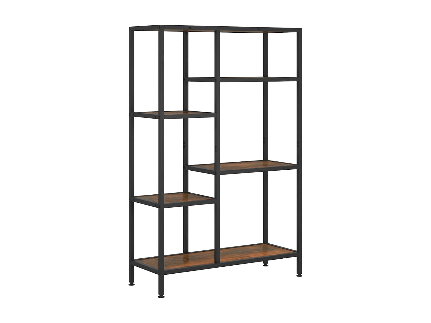 Étagère à livres 80x30x120 cm Acier et bois d'ingénierie FR60379