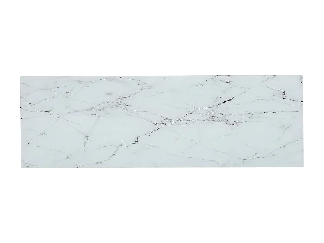Étagère transparent et marbre blanc 100x36x90 cm verre trempé FR30556