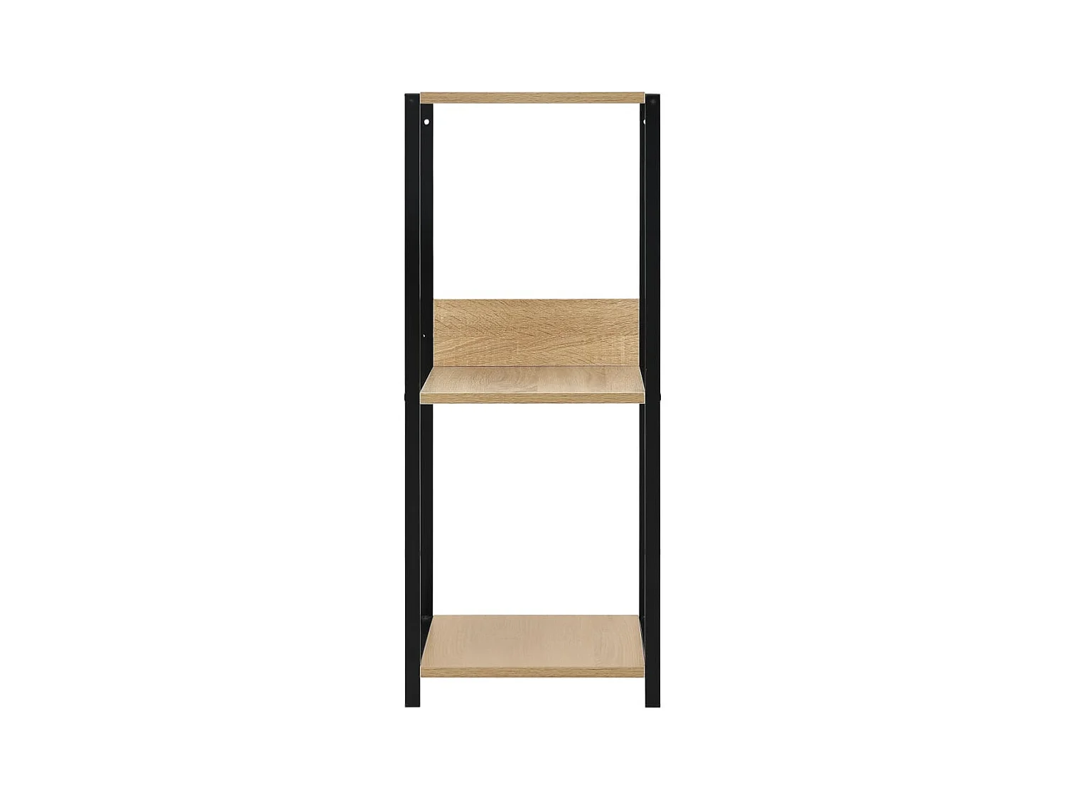 Étagère à livres droite petite Noir et chêne 33,5x39,6x79,7 cm FR49630