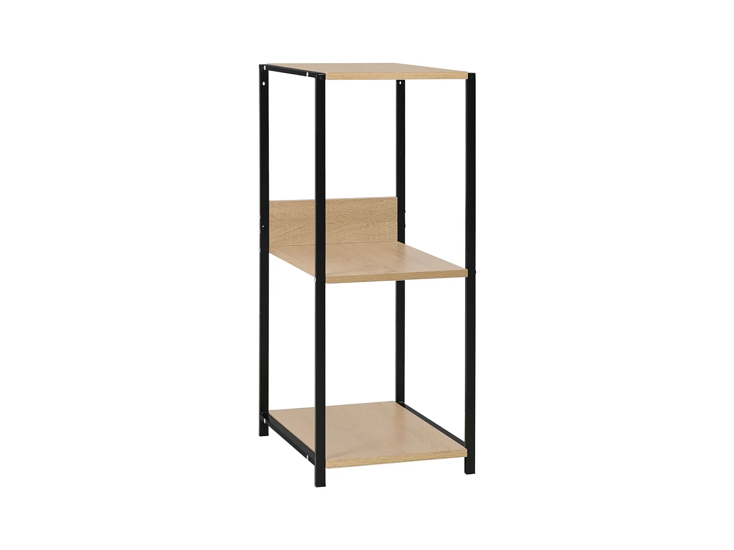 Estantería pequeña de madera negro y roble 33,5x39,6x79,7 cm ES996939