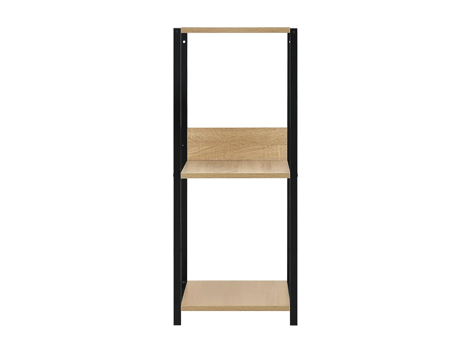 Étagère à livres droite petite Noir et chêne 33,5x39,6x79,7 cm FR49630