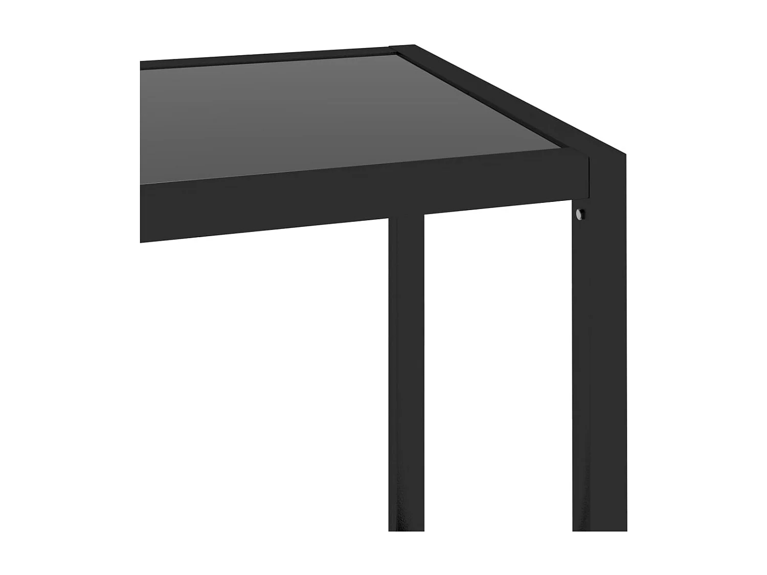 Schap 100x36x90 cm gehard glas transparant en zwart BE859174