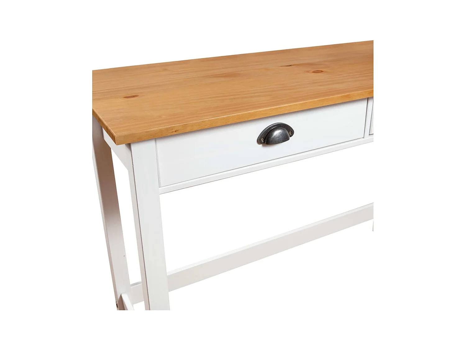 Mesa consola Hill c/ 2 gavetas 110x45x74 cm pinho maciço PT259116