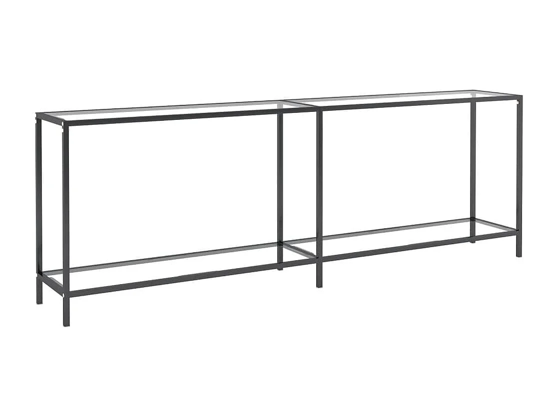 Table console Transparent 220x35x75,5 cm Verre trempé FR24898