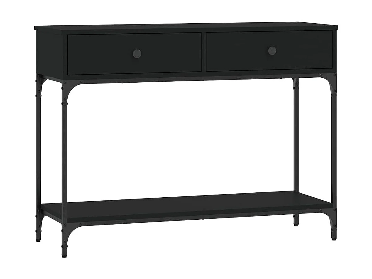 Mesa consola 100x34,5x75 cm derivados de madeira preto PT426906