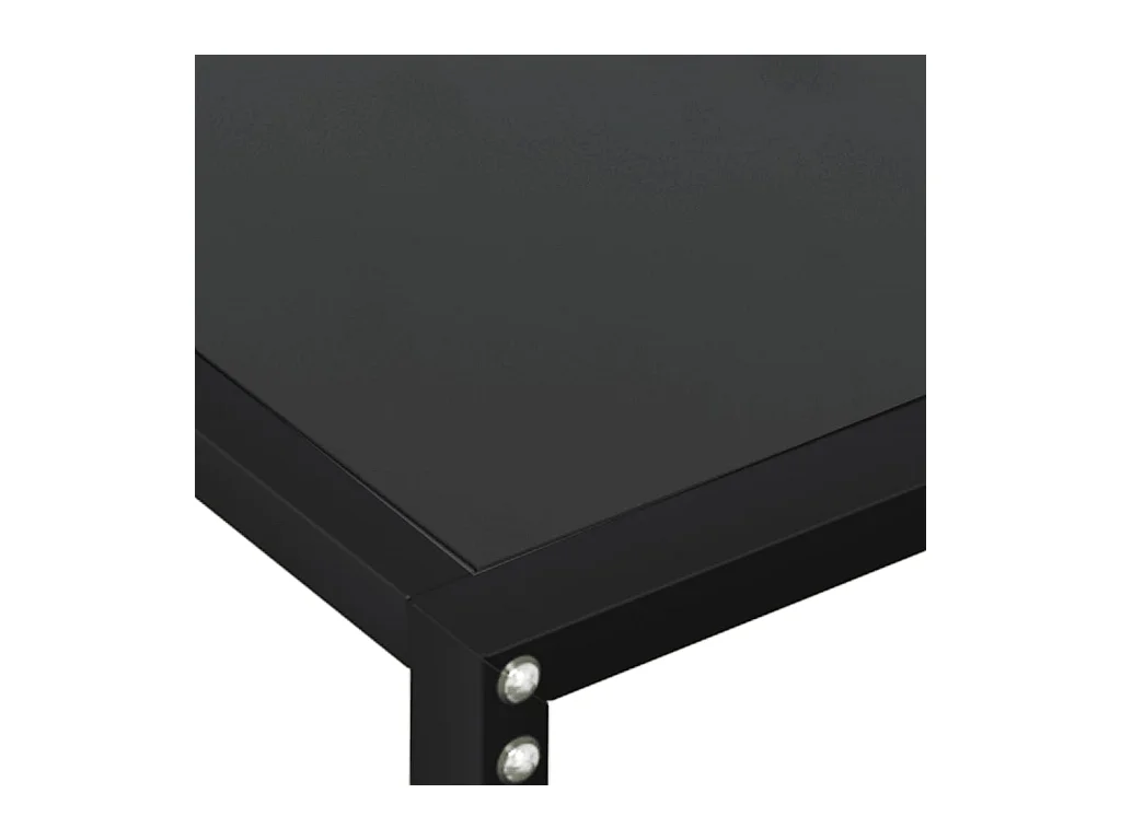 Table console Noir 160x35x75,5 cm Verre trempé FR87854