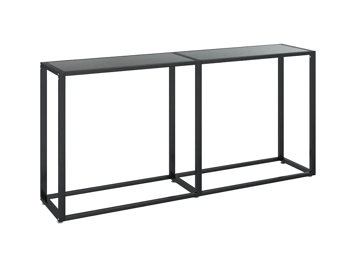 Table console Noir 160x35x75,5 cm Verre trempé FR87854