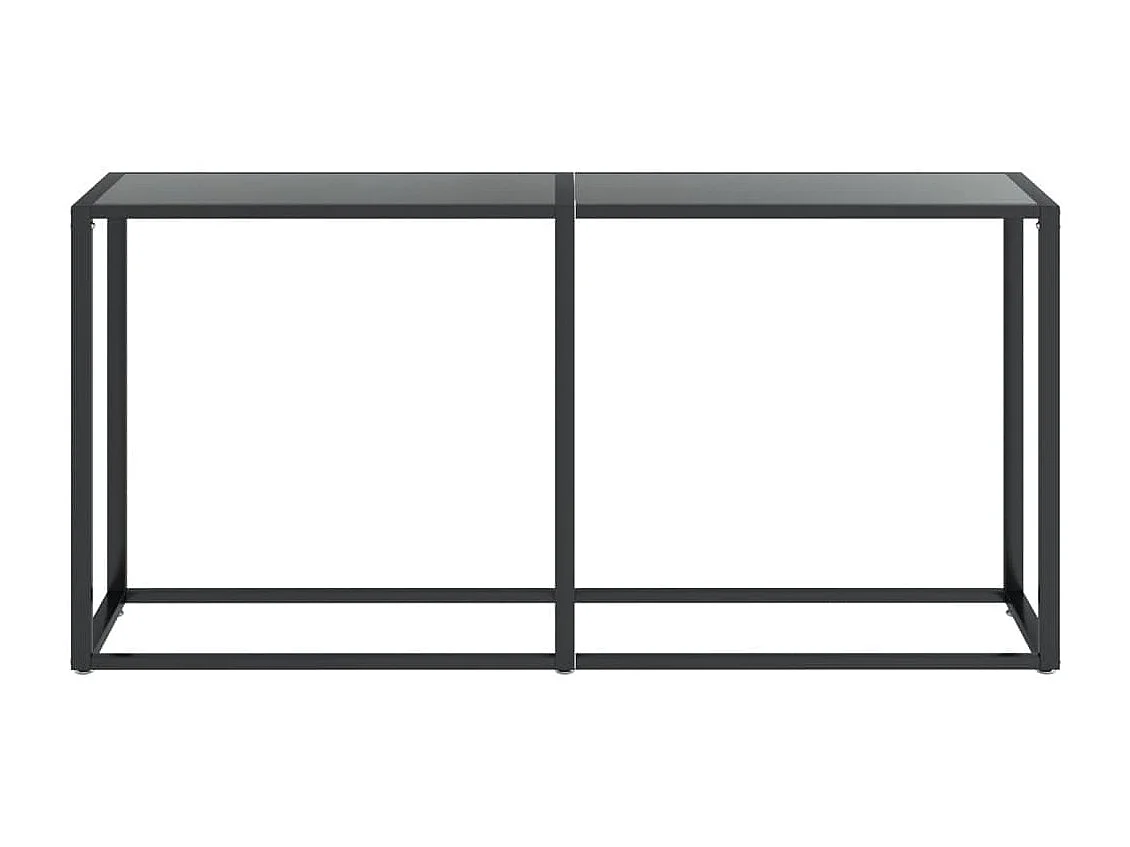 Table console Noir 160x35x75,5 cm Verre trempé FR87854