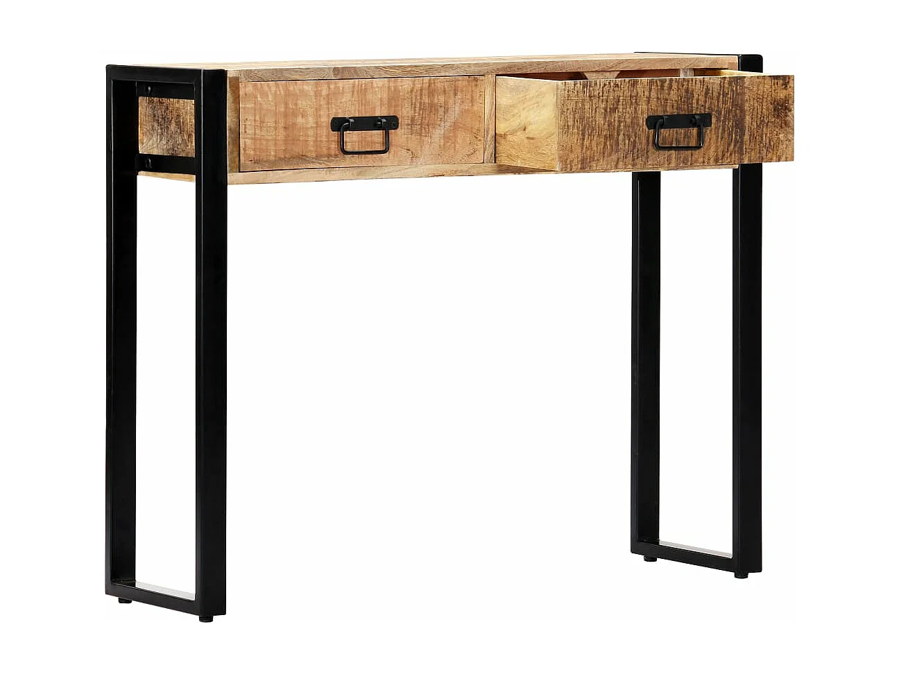 Mesa consola de madera maciza de mango 90x30x75 cm ES334892