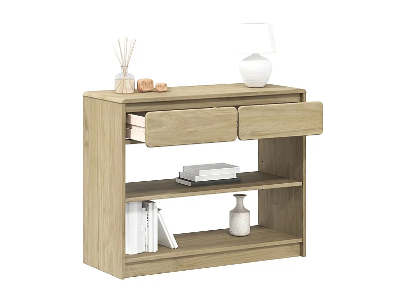 Mesa consola SAUDA 89,5x36,5x73 cm pinho maciço cor carvalho PT996242