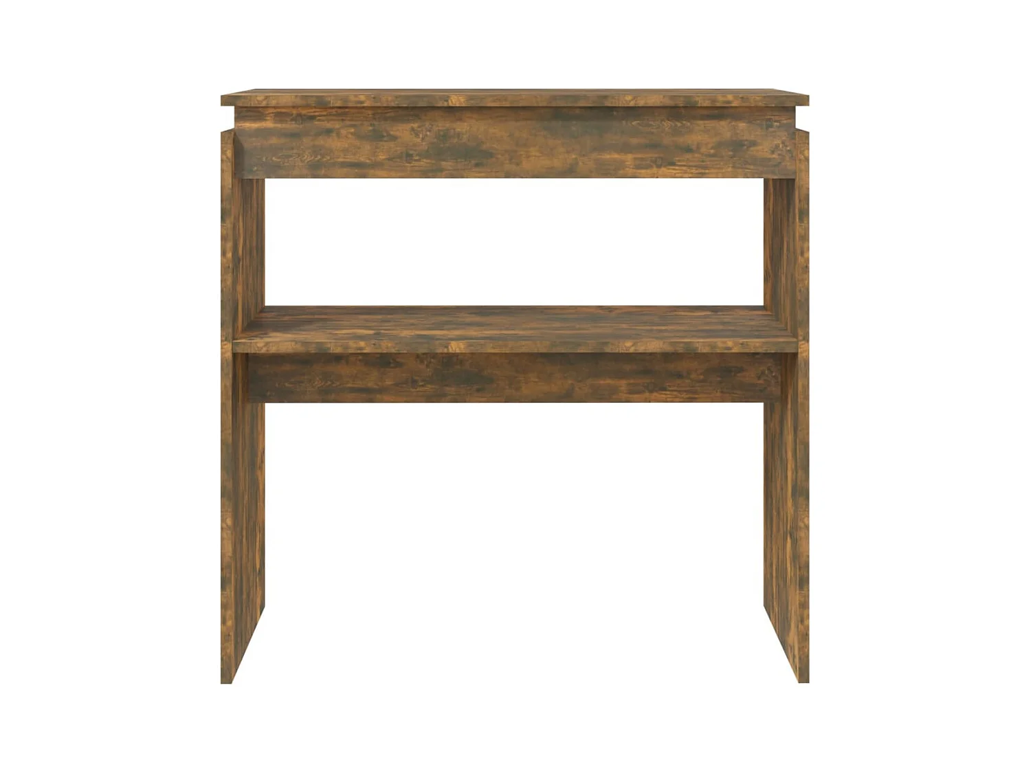 Wandtafel 80x30x80 cm bewerkt hout gerookt eikenkleurig BE619098