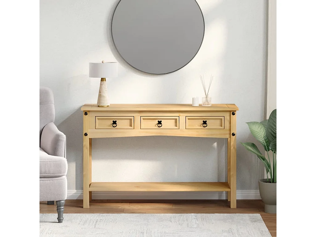 Table console Corona 114x34,5x73 cm bois de pin massif FR34727