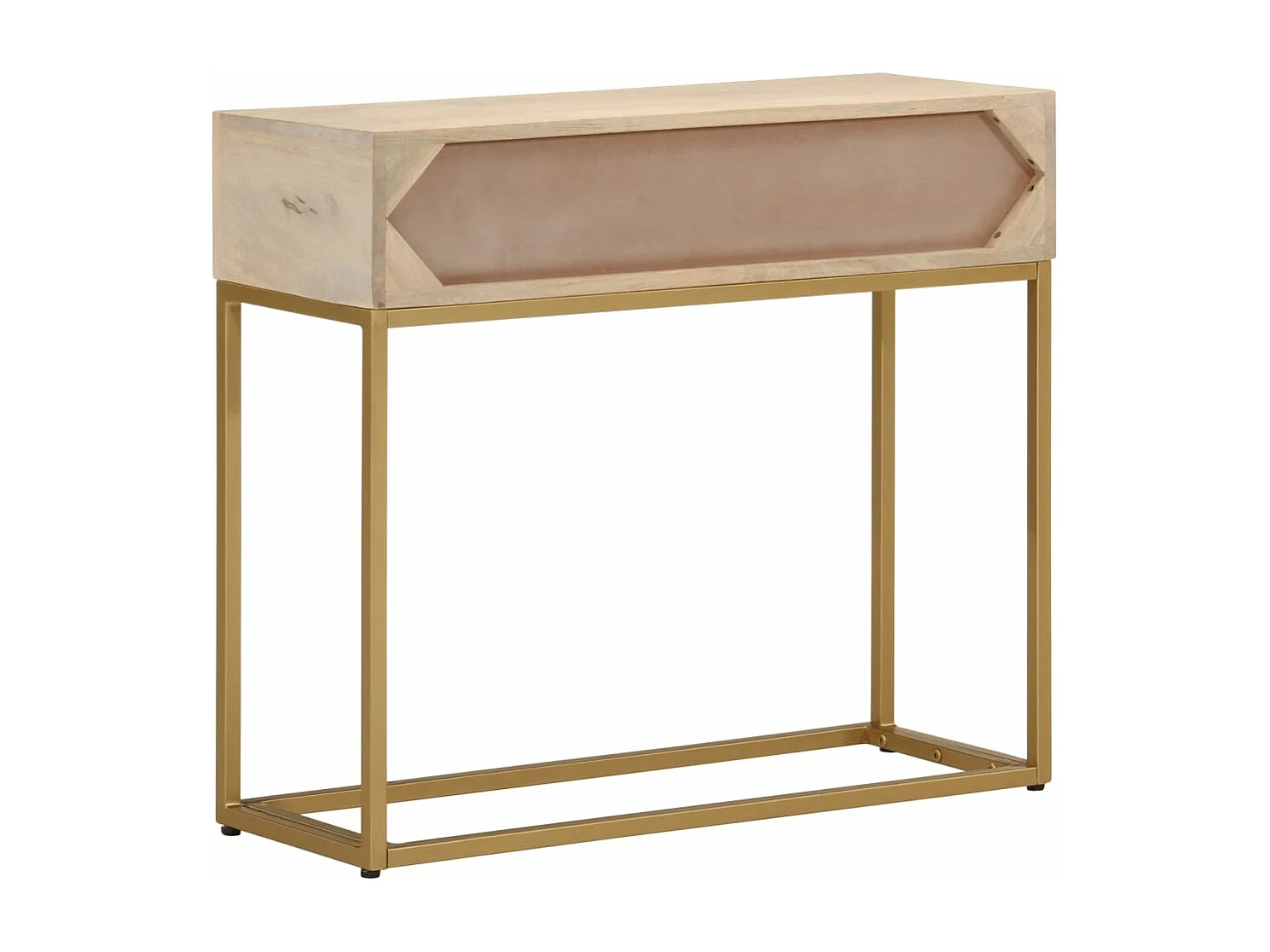 Table console 90x30x76 cm bois massif de manguier et fer FR65880