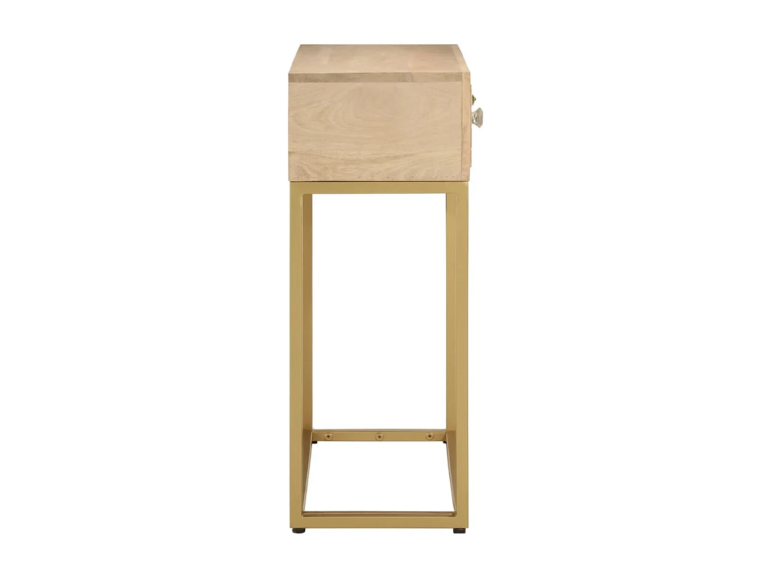 Table console 90x30x76 cm bois massif de manguier et fer FR58652
