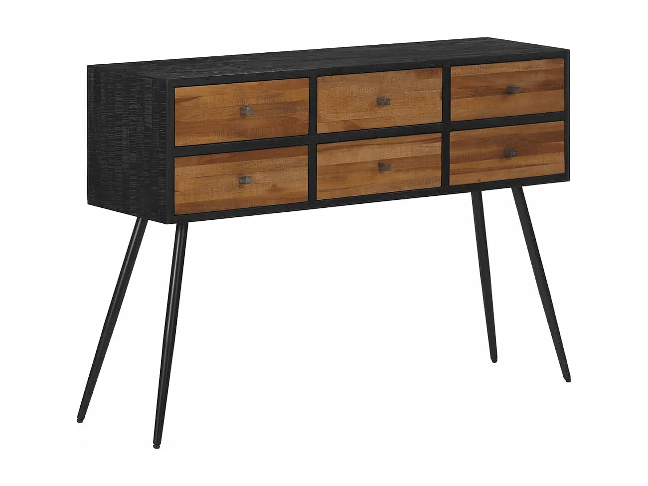 Table console avec tiroirs 116x30x76 cm teck massif récupéré FR60841