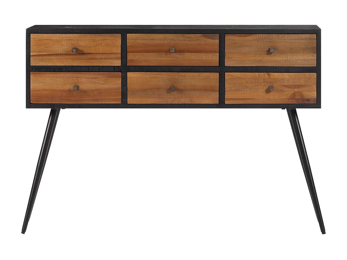 Wandtafel met lades 116x30x76 cm massief gerecycled teakhout BE972576