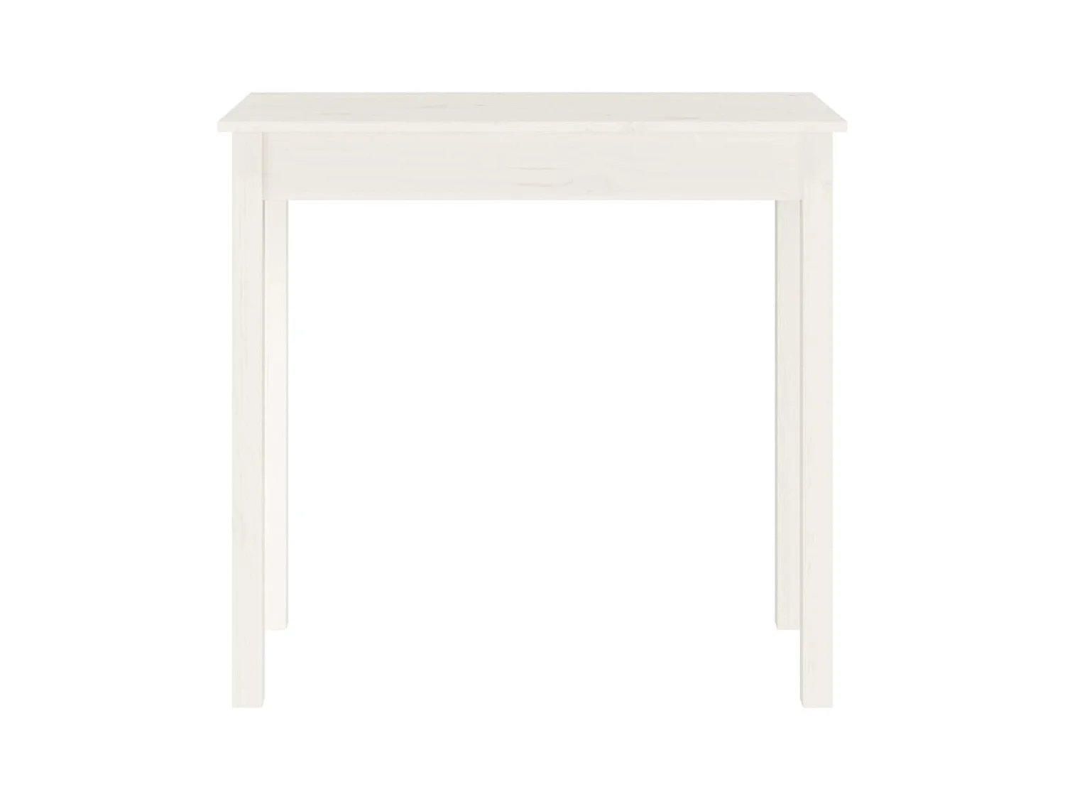 Mesa consola de madera maciza de pino blanco 80x40x75 cm ES309622