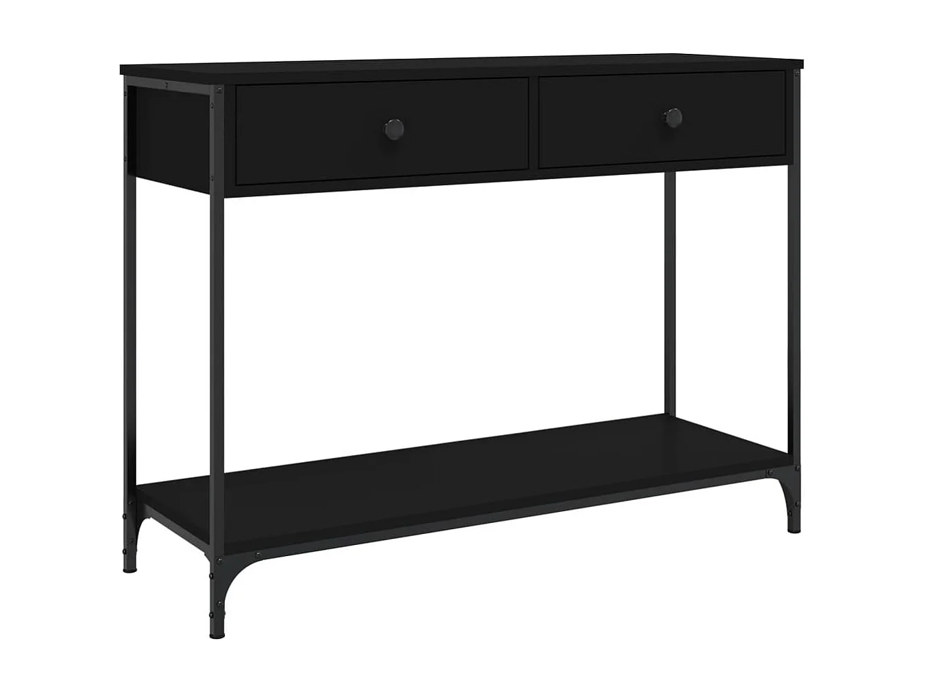 Mesa consola 100x34,5x75 cm derivados de madeira preto PT602129