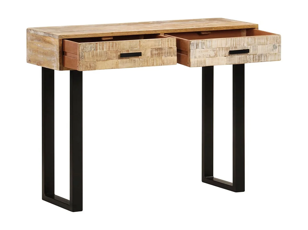 Mesa consola de madera maciza de mango 100x30x75 cm ES354332