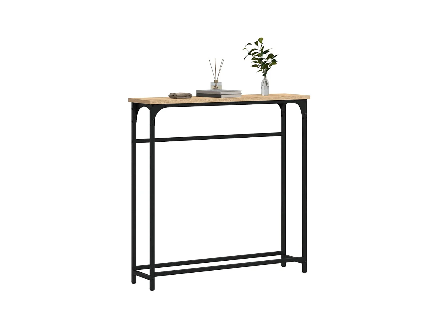 Table console chêne sonoma 75x19,5x75 cm bois d'ingénierie FR84922