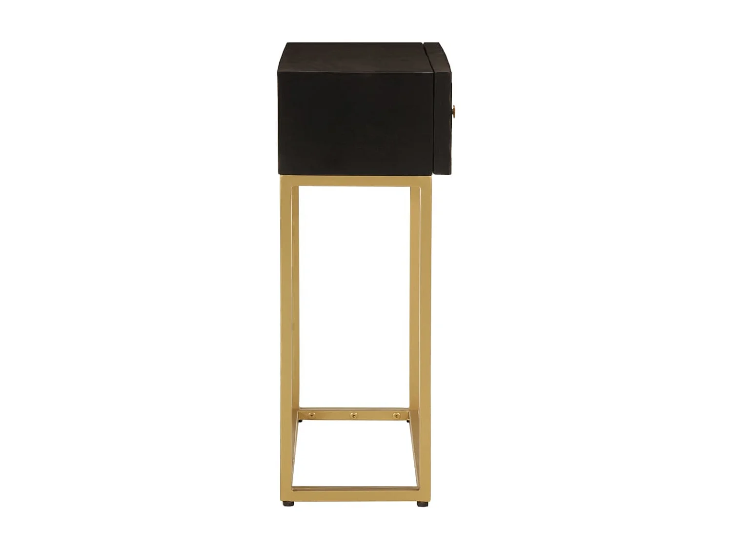 Table console noir 90x30x76 cm bois massif de manguier et fer FR48762